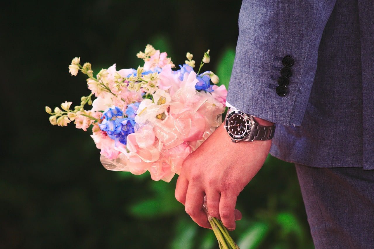 bouquet, flowers, purple