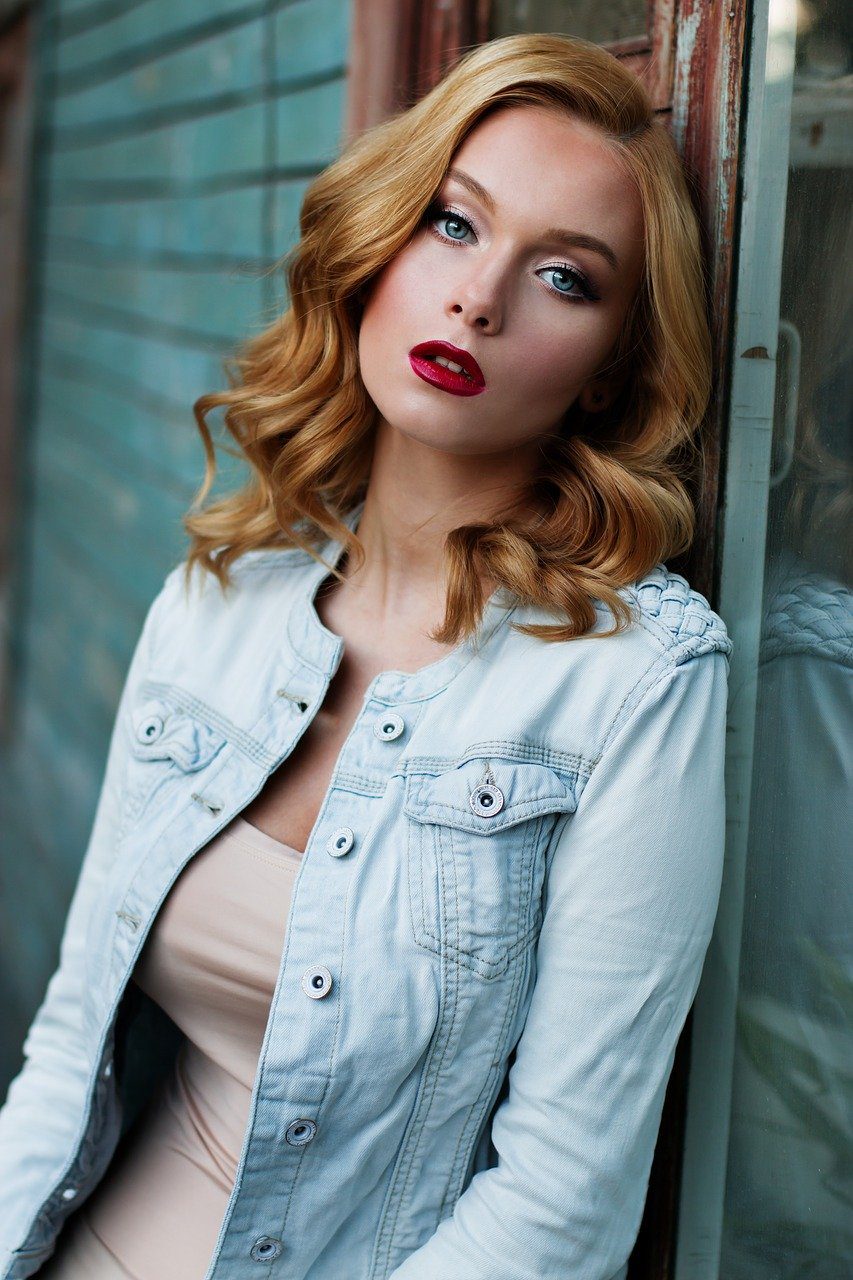 girl, red hair, makeup